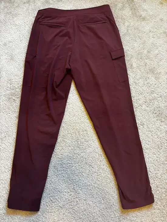Athleta Uptown Ankle Pant in Burgundy Red Size 12T - Picture 6 of 6